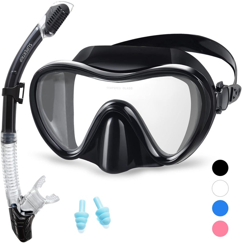 Supertrip 2024 Snorkeling Gear for Adults, Anti-Fog Snorkel Set, Tempered Glass Snorkel Mask Adult, Anti-Leak Snorkel Snorkeling Gear, Scuba Diving Mask and Snorkel for Women Men Youth - Image 1